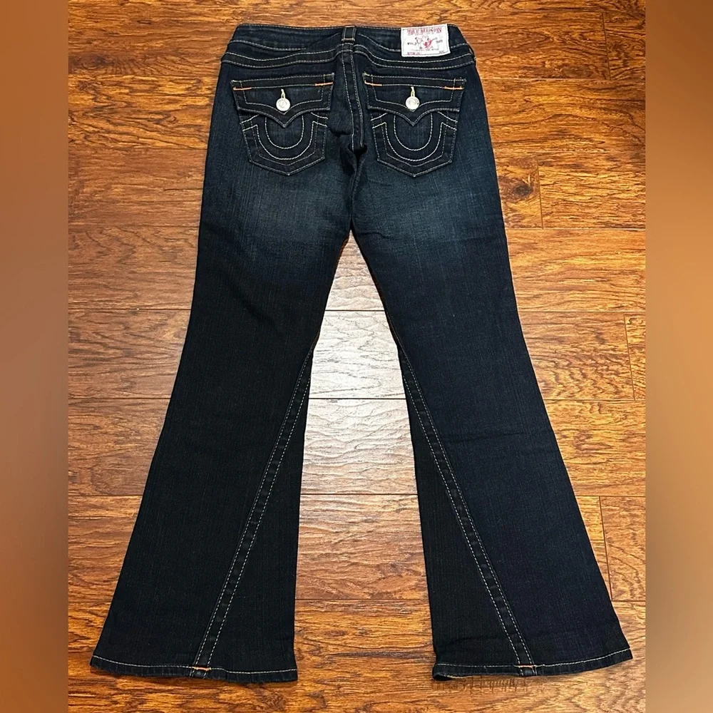 True Religion Joey Dark Indigo Flare Jeans - Picture 2 of 5